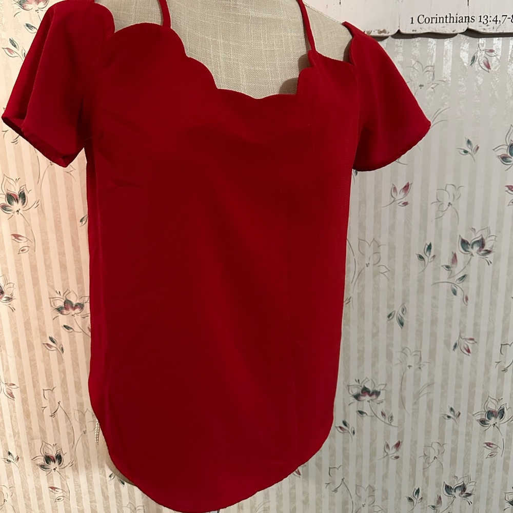 Monteau Red Top Off shoulders Medium